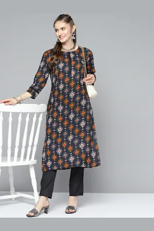 HERE&NOW Women Ethnic Motifs Printed Kurta with Trousers
