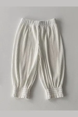 LULU & SKY Girls Striped Tapered Fit Trousers