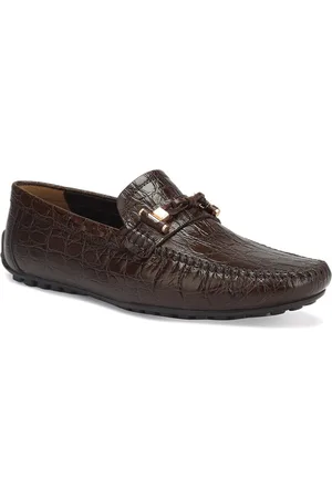 ROSSO BRUNELLO Men Textured Horsebit Loafers