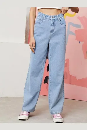 BAESD Women Comfort Wide Leg Light Fade Stretchable Jeans