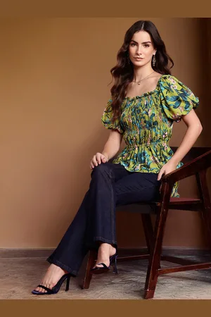 all about you Floral Print Smocked Top