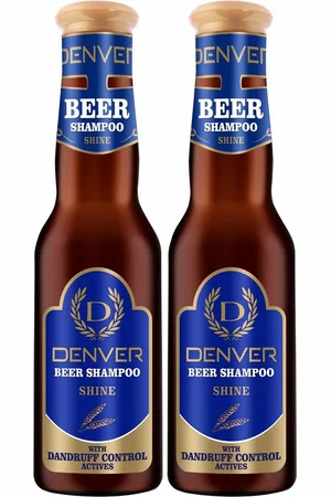 Denver Set Of 2 Shine Beer Shampoo With Dandruff Control Actives - 200ml Each