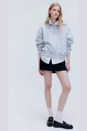 H&M Motif-Detail Zip-Top Sweatshirt