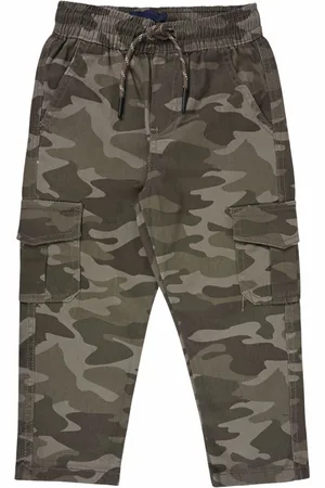 Wish Karo Boys Camouflage Printed Cotton Jeans