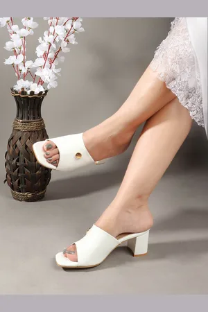 DressBerry Textured Party Block Sandals