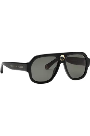 Philipp Plein Men Aviator Sunglasses with UV Protected Lens SPP14358700SG