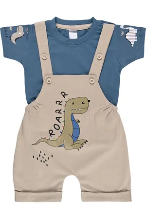 Wish Karo Boys Printed Dungaree With T-Shirt