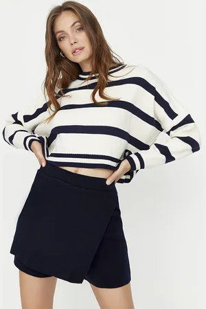Trendyol Women Navy Blue Solid Skirts