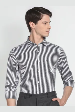 Arrow Striped Slim Fit Cotton Formal Shirt