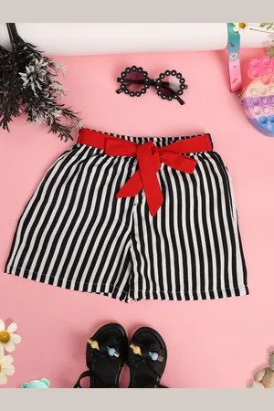 Cutiekins Girls Striped Regular Fit Shorts