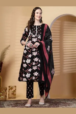 Clora Creation Floral Printed Regular Kurta with Palazzos & With Dupatta