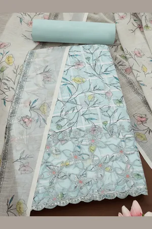 Soch Floral Printed Sequinned Linen Unstitched Dress Material