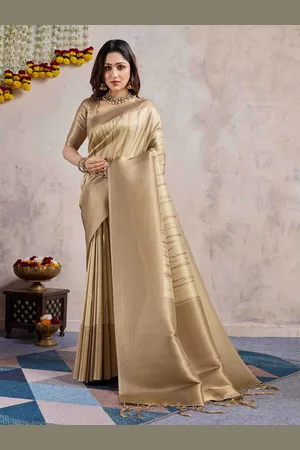 DIVASTRI Women Woven Design Zari Saree With Blouse Piece