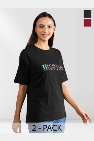 Metronaut Women Typography 2 Printed Applique T-shirt