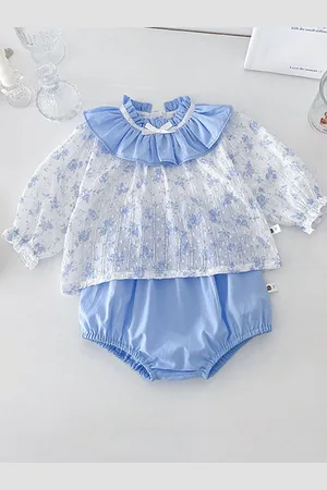LULU & SKY Girls Printed Top with Shorts