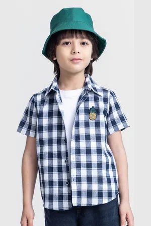 taffykids Boys Comfort Opaque Checked Casual Shirt