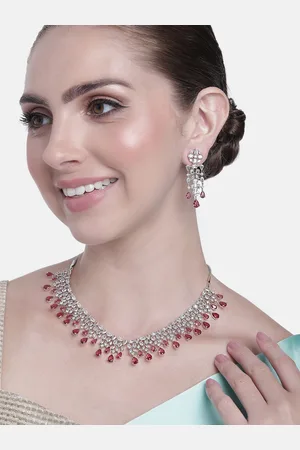 ESTELE Rhodium-Plated CZ Jewellery Set
