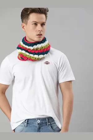 Magic Needles Unisex Multicoloured Handmade Knitted Scarf