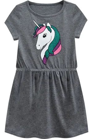 A.T.U.N. A T U N Grey Melange Pure Cotton A-Line Dress