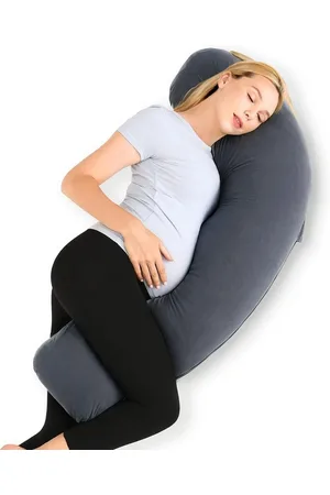 Pum Pum Black Fibre Filled Faux Velvet Ultra Soft Maternity Pillow