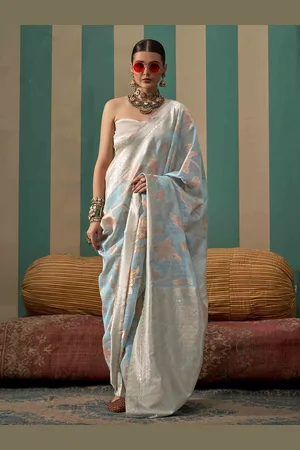 DIVASTRI Woven Design Zari Banarasi Saree