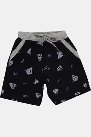 V-Mart Boys Conversational Printed Mid-Rise Cotton Shorts
