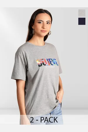 BAESD Women Typography 2 Printed Applique T-shirt