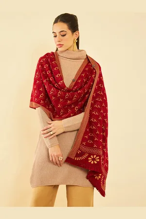 Soch Geometric Woven Design Acrylic Winter Shawl