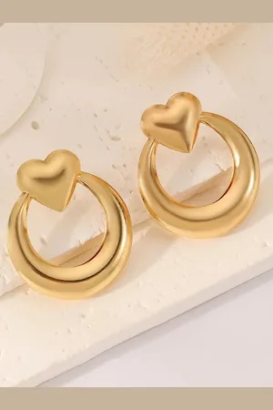 DressBerry Heart Shaped Hoop Earrings