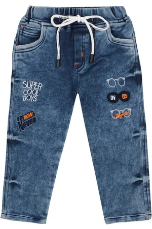 Wish Karo Boys Mid-Rise Classic Fit Clean Look Heavy Fade Printed Jeans
