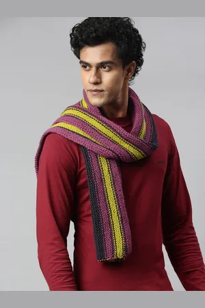 Magic Needles Unisex Multicoloured Striped Scarf