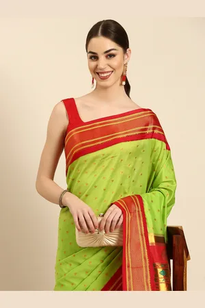 Varkala Silk Sarees Ethnic Motifs Zari Silk Blend Paithani Saree