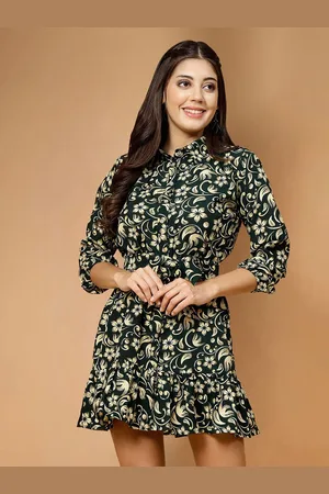 Moda Rapido Floral Print Applique Fit & Flare Dress