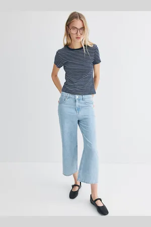H&M Wide High Cropped Jeans