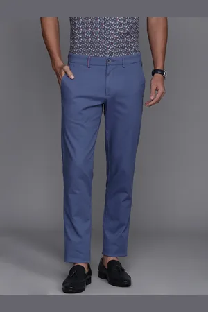 Louis Philippe Men Slim Fit Low-Rise Smart Casual Trousers