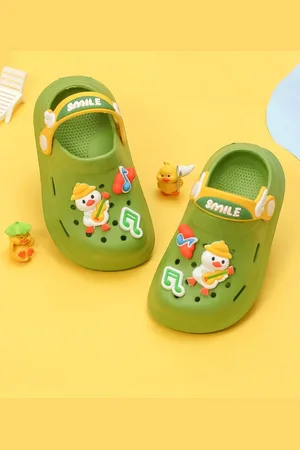 Yellow bee Boys Self Design Clogs