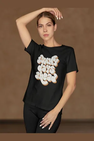 Moda Rapido Women Printed Bio Finish Applique T-shirt