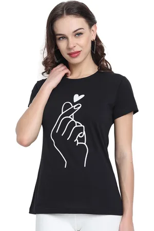 Moda Rapido Women Printed Bio Finish Applique T-shirt