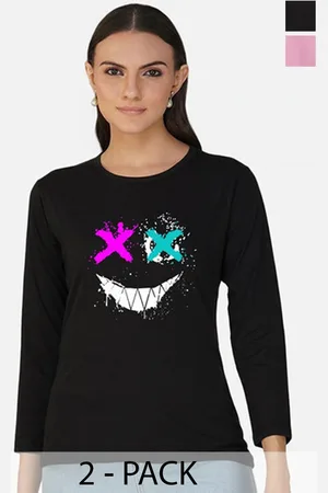 Metronaut Women 2 Printed Bio Finish Applique T-shirt