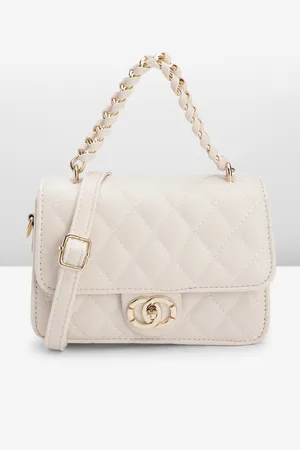 DressBerry Structured Quilted Satchel Bag