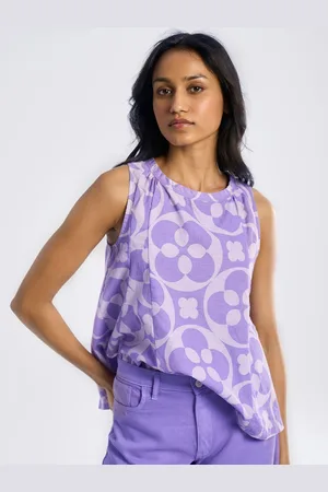 Terra Luna Floral Print Cotton Top
