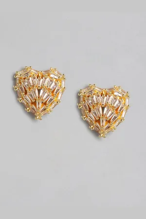 DressBerry Heart Shaped Studs Earrings
