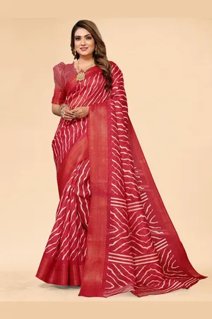 Moda Rapido Leheriya Zari Saree