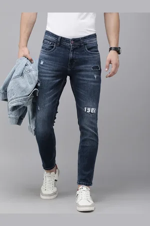 SPYKAR Men Kano Slim Fit Mildly Distressed Light Fade Stretchable Jeans