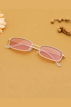 Ted Smith Unisex Pink & Gold Wayfarer Sunglasses with UV Protected Lens-TS-CANDY_GLD
