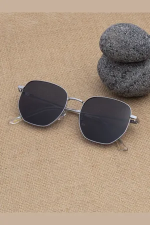 Ted Smith Unisex Square Sunglasses with Polarised and UV Protected Lens-SUN-BODIE_SIL