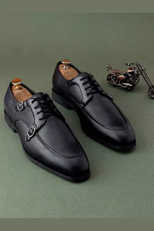 Griffin Men Textured Formal Monk Shoes