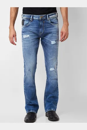 SPYKAR Men Bootcut Mildly Distressed Cotton Heavy Fade Jeans