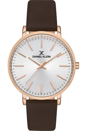 Daniel Klein Women Rose Gold-Toned Dial & Brown Leather Straps Analogue Watch DK 1 13046-2