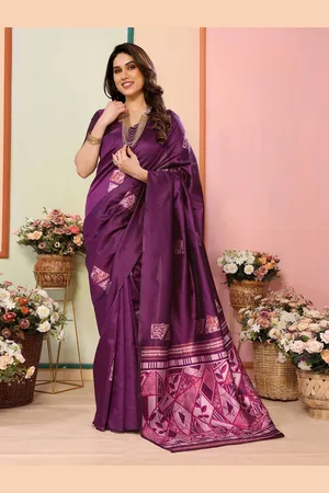 Moda Rapido Floral Zari Silk Blend Banarasi Saree